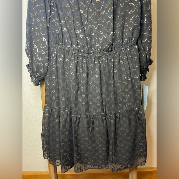 LONDON TIMES Clipped A-Line Dress - Picture 7 of 16